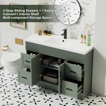 Ensemble de meuble-lavabo Wavy Line 30/36/48 avec lavabo et robinet