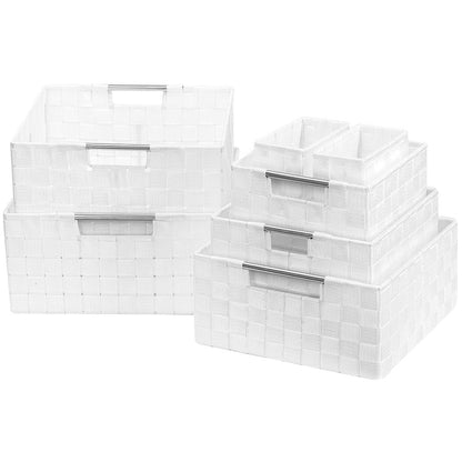 Ensemble de paniers tissés 7 pièces