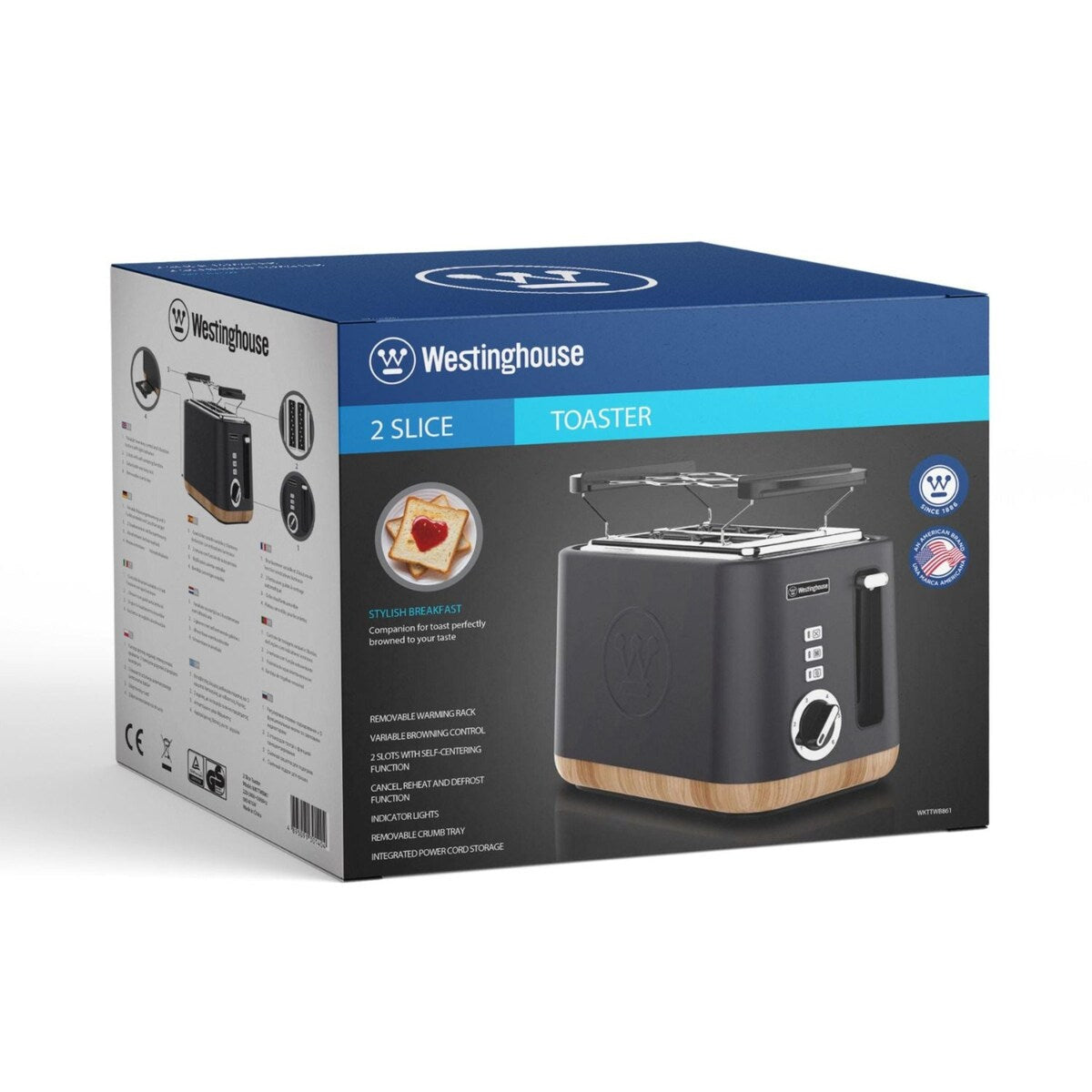 Westinghouse - Grille-pain 2 tranches - Série Faux Bois