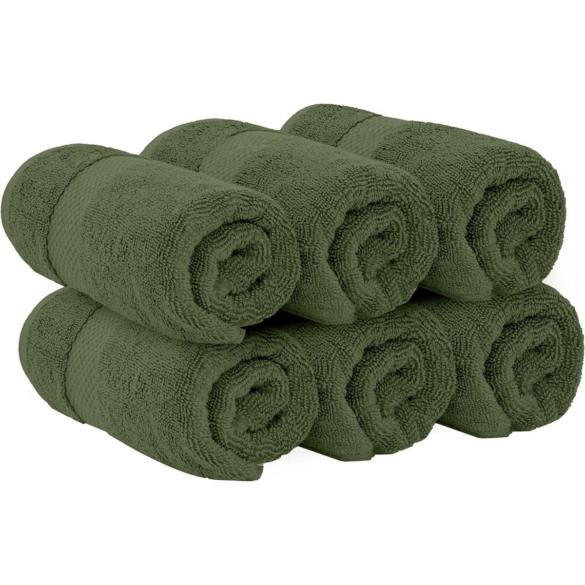 Serviettes de toilette classiques blanches en coton de luxe 16 x 30 cm - Lot de 6