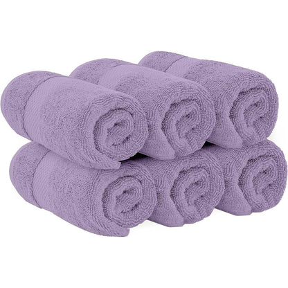 Serviettes de toilette classiques blanches en coton de luxe 16 x 30 cm - Lot de 6