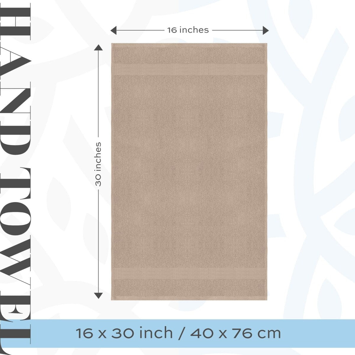 Serviettes de toilette classiques blanches en coton de luxe 16 x 30 cm - Lot de 6