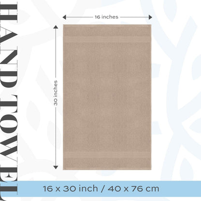Serviettes de toilette classiques blanches en coton de luxe 16 x 30 cm - Lot de 6