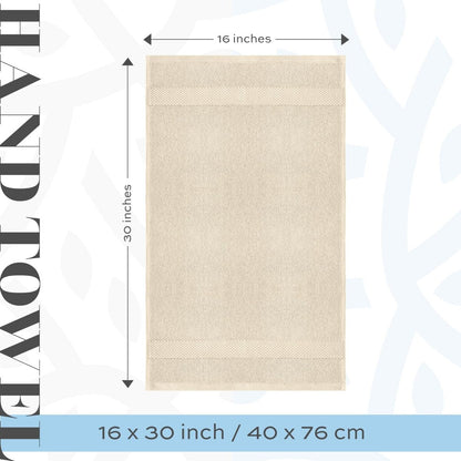 Serviettes de toilette classiques blanches en coton de luxe 16 x 30 cm - Lot de 6