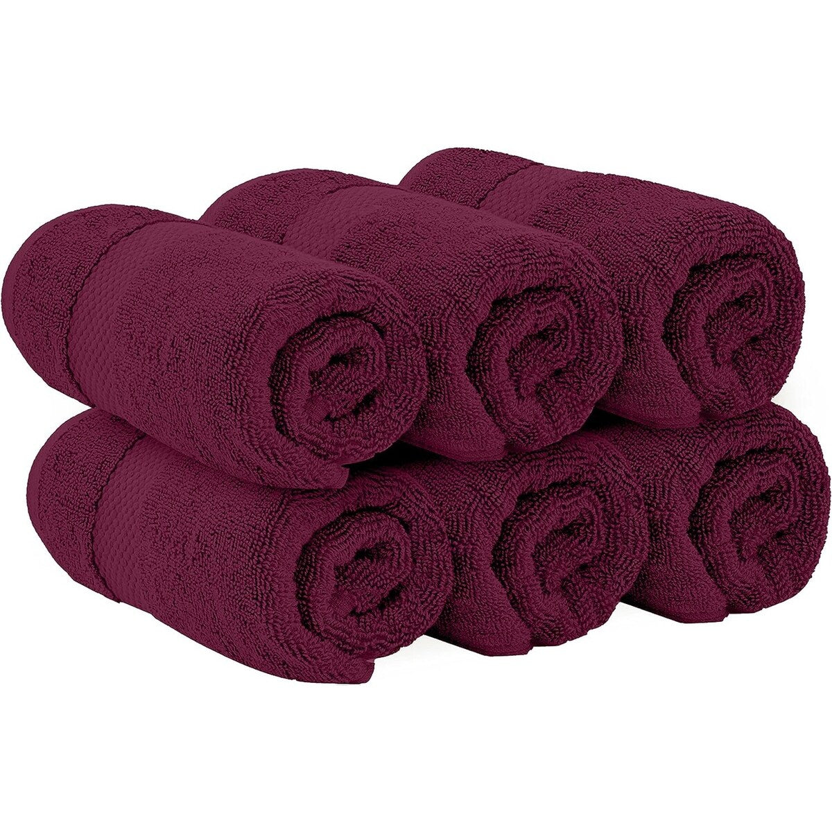 Serviettes de toilette classiques blanches en coton de luxe 16 x 30 cm - Lot de 6