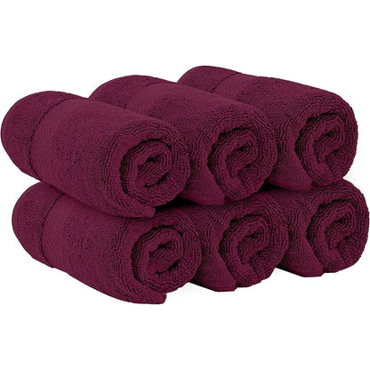 Serviettes de toilette classiques blanches en coton de luxe 16 x 30 cm - Lot de 6