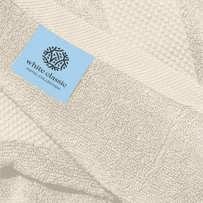 Serviettes de toilette classiques blanches en coton de luxe 16 x 30 cm - Lot de 6