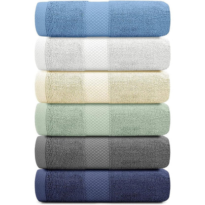 Serviettes de toilette classiques blanches en coton de luxe 16 x 30 cm - Lot de 6