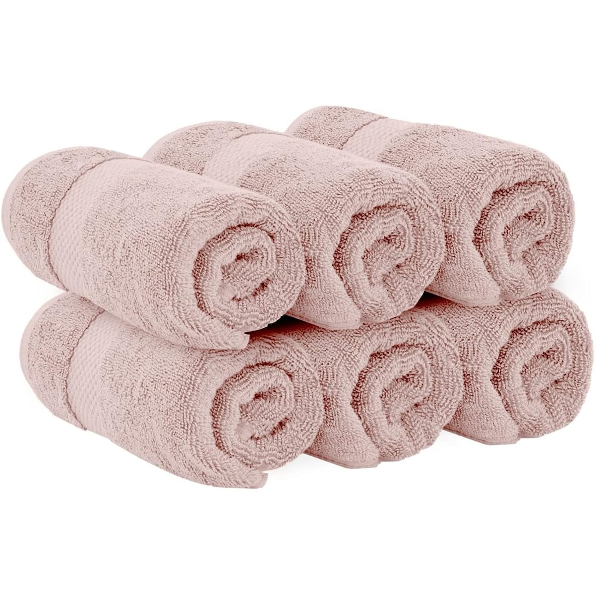 Serviettes de toilette classiques blanches en coton de luxe 16 x 30 cm - Lot de 6
