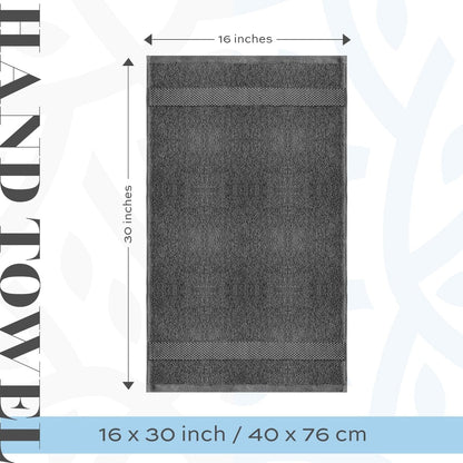 Serviettes de toilette classiques blanches en coton de luxe 16 x 30 cm - Lot de 6