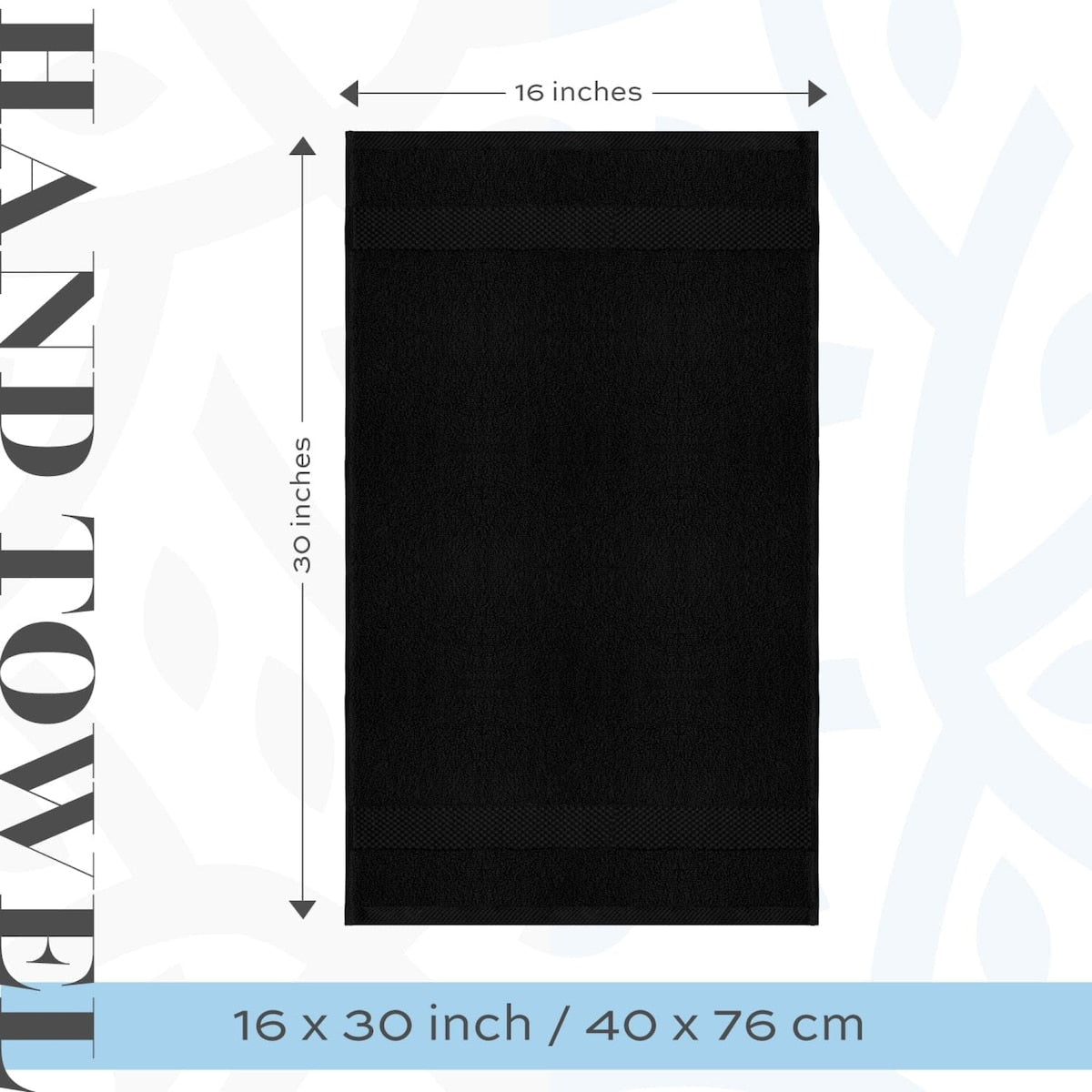 Serviettes de toilette classiques blanches en coton de luxe 16 x 30 cm - Lot de 6