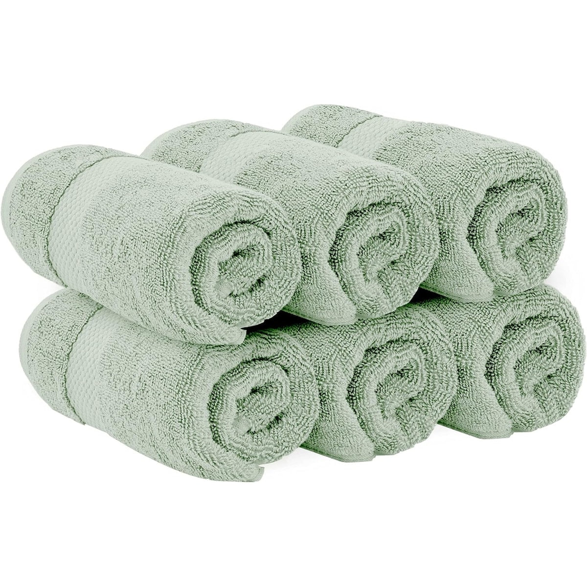 Serviettes de toilette classiques blanches en coton de luxe 16 x 30 cm - Lot de 6
