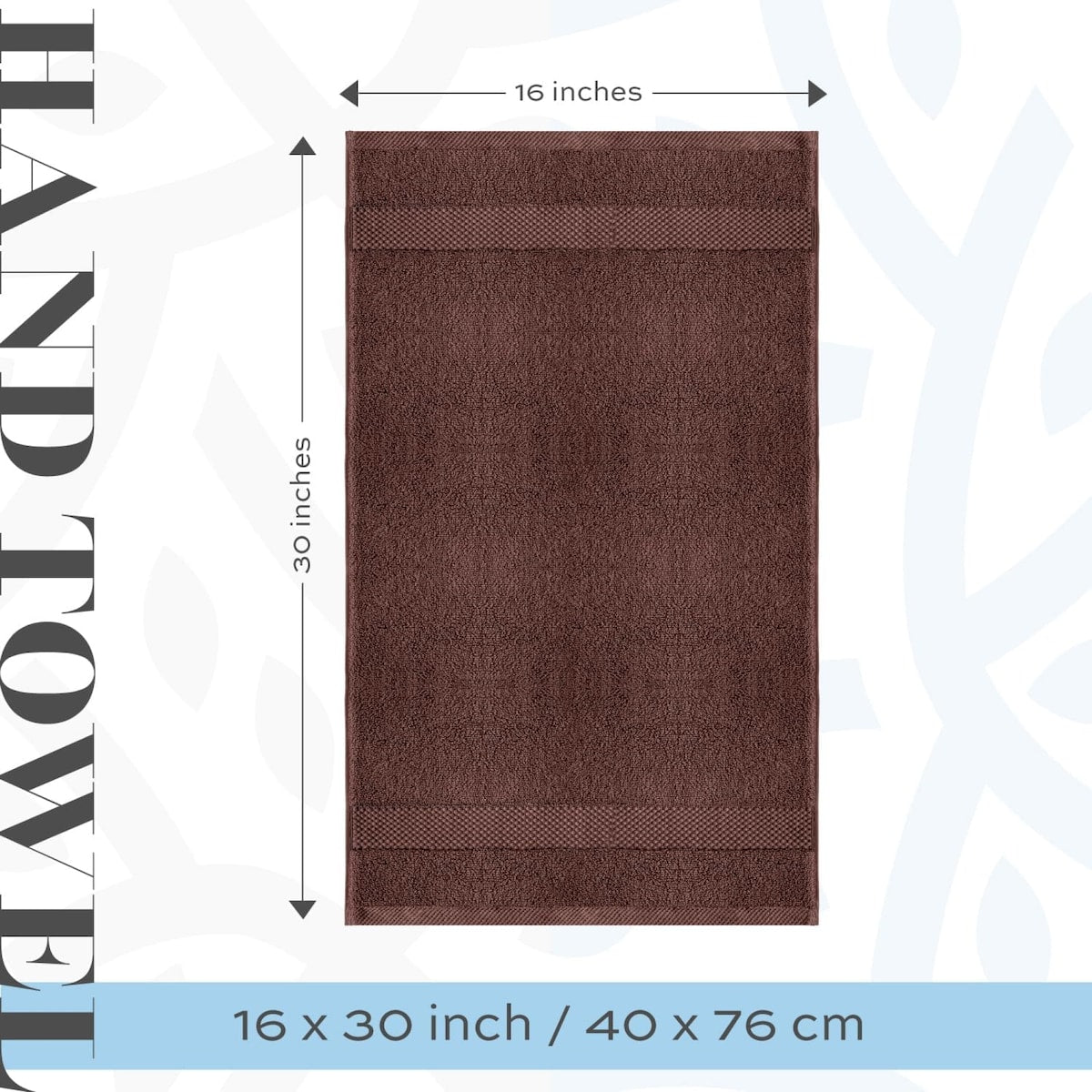 Serviettes de toilette classiques blanches en coton de luxe 16 x 30 cm - Lot de 6
