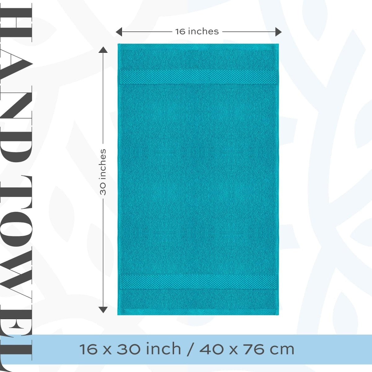 Serviettes de toilette classiques blanches en coton de luxe 16 x 30 cm - Lot de 6