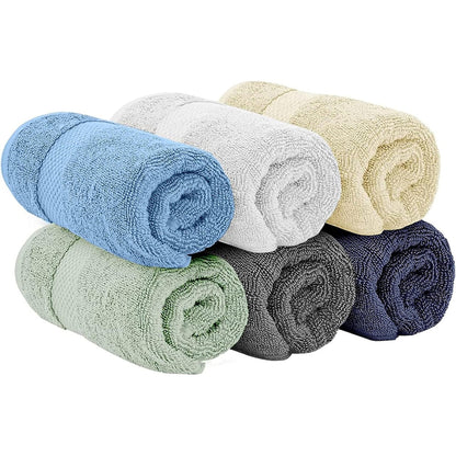 Serviettes de toilette classiques blanches en coton de luxe 16 x 30 cm - Lot de 6