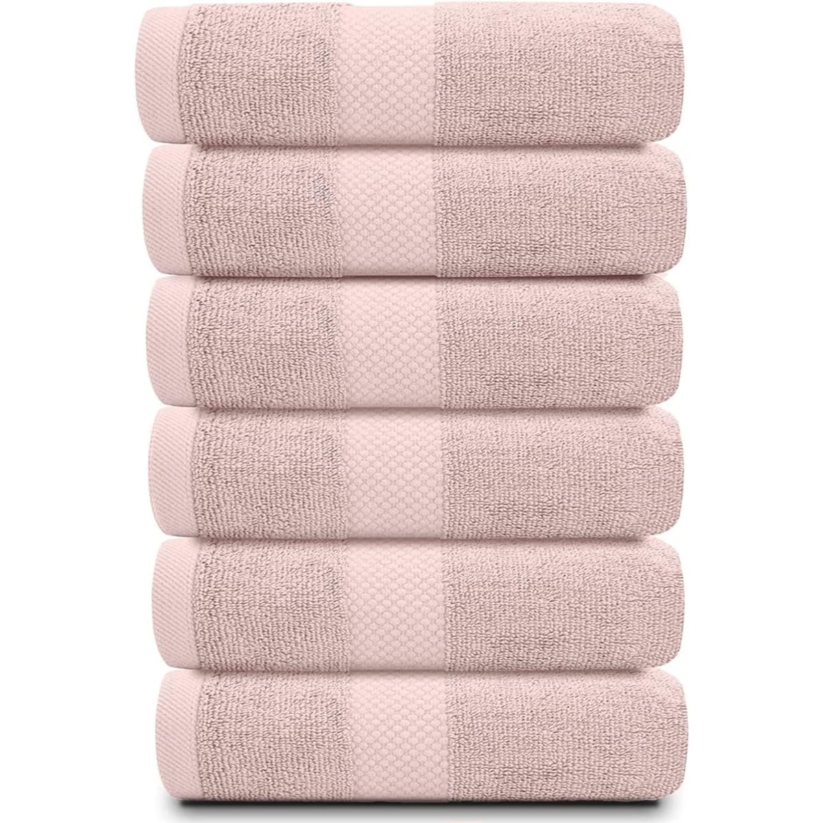 Serviettes de toilette classiques blanches en coton de luxe 16 x 30 cm - Lot de 6