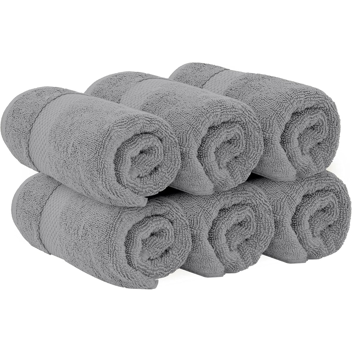 Serviettes de toilette classiques blanches en coton de luxe 16 x 30 cm - Lot de 6