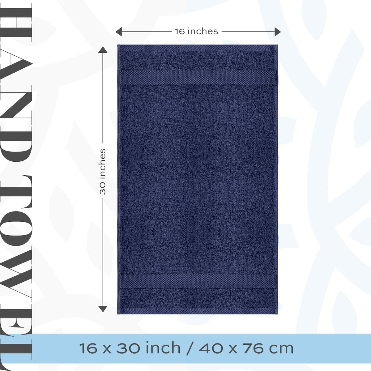 Serviettes de toilette classiques blanches en coton de luxe 16 x 30 cm - Lot de 6