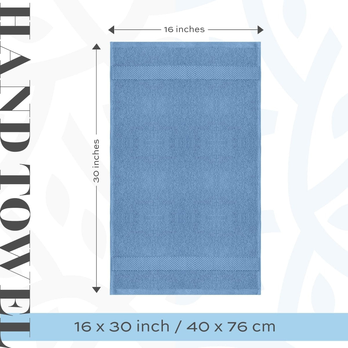Serviettes de toilette classiques blanches en coton de luxe 16 x 30 cm - Lot de 6