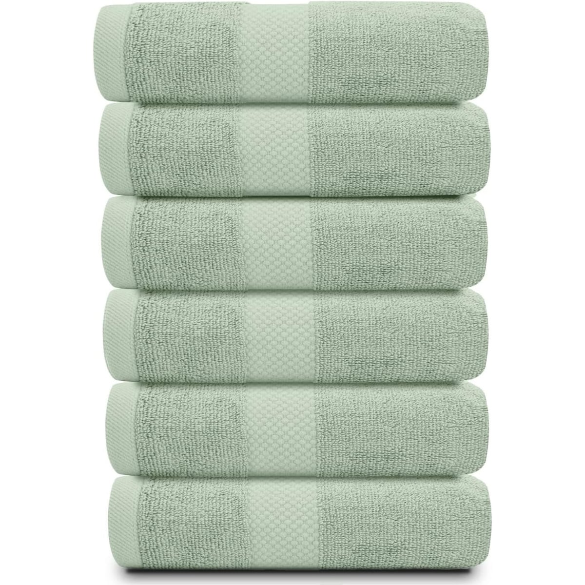 Serviettes de toilette classiques blanches en coton de luxe 16 x 30 cm - Lot de 6