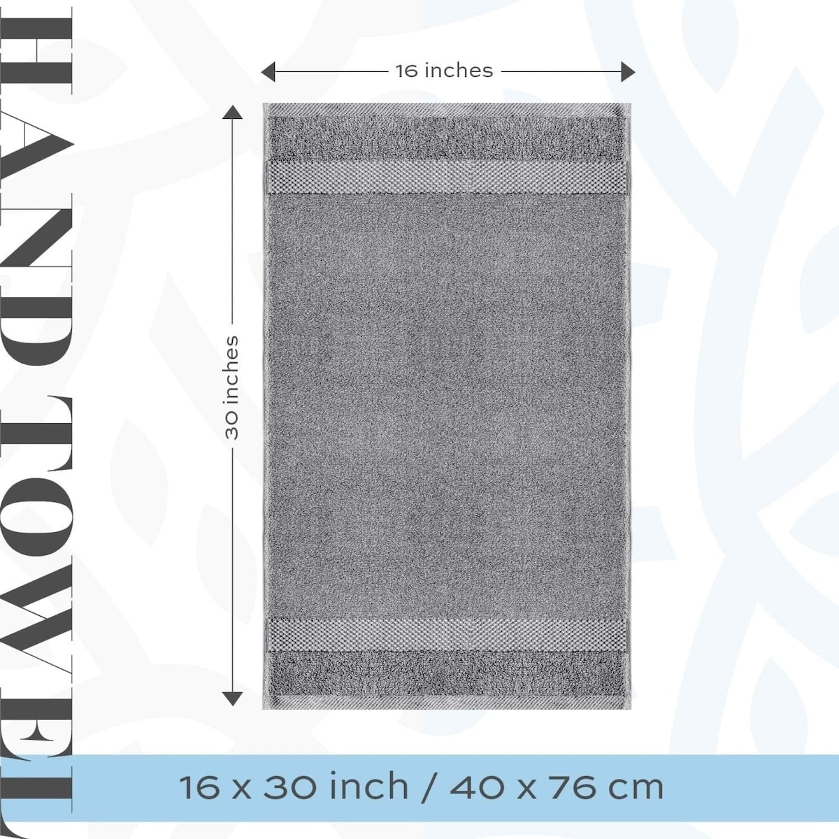 Serviettes de toilette classiques blanches en coton de luxe 16 x 30 cm - Lot de 6