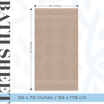Drap de bain surdimensionné en coton blanc classique de luxe 35 x 70 cm - Lot de 2