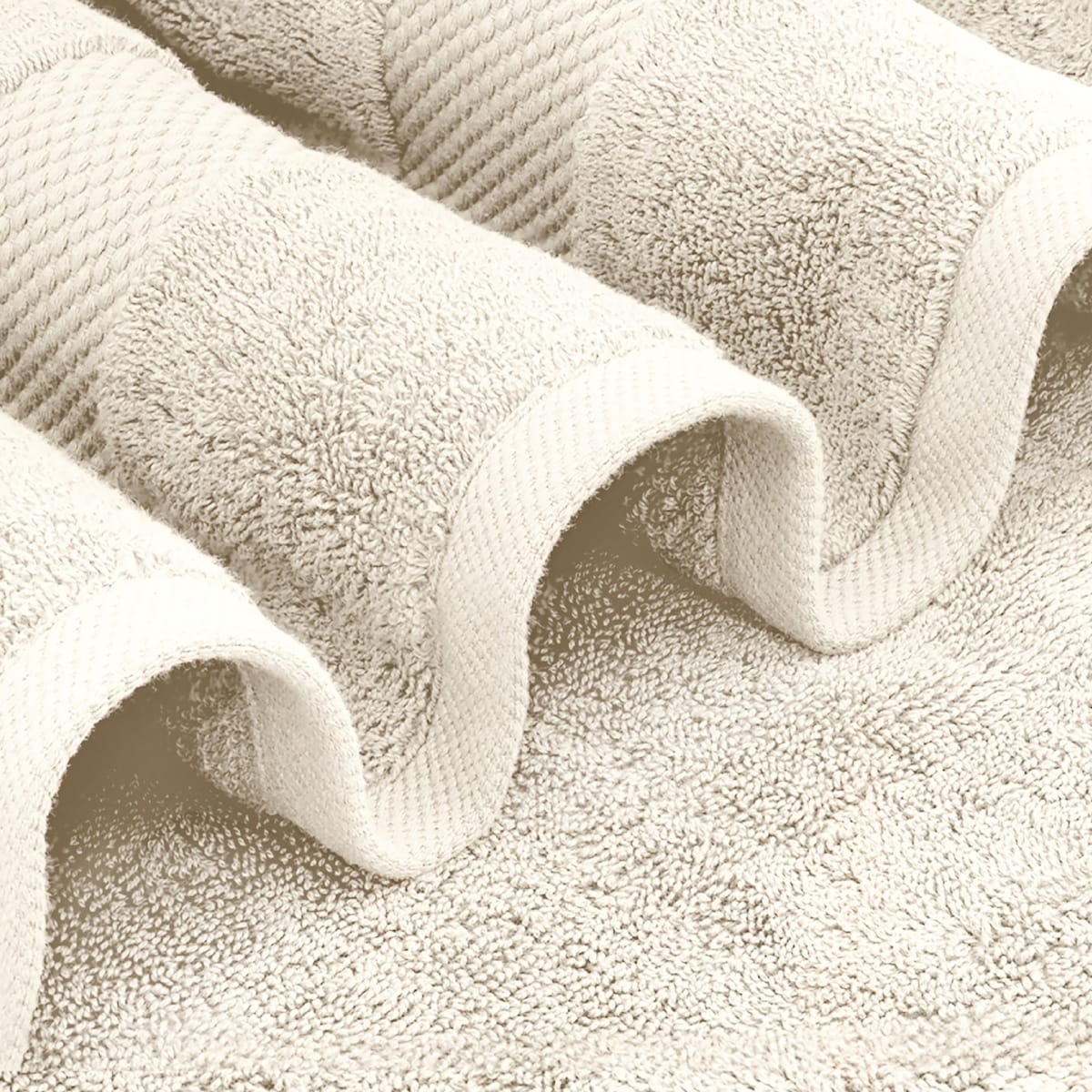 Drap de bain surdimensionné en coton blanc classique de luxe 35 x 70 cm - Lot de 2