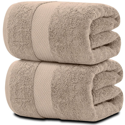 Drap de bain surdimensionné en coton blanc classique de luxe 35 x 70 cm - Lot de 2