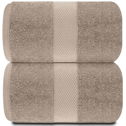 Drap de bain surdimensionné en coton blanc classique de luxe 35 x 70 cm - Lot de 2