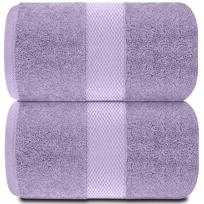 Drap de bain surdimensionné en coton blanc classique de luxe 35 x 70 cm - Lot de 2