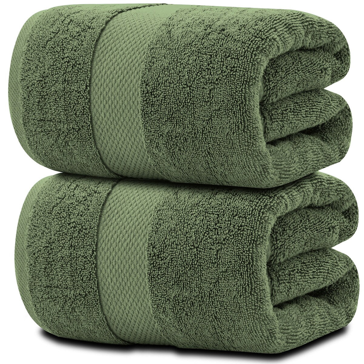 Drap de bain surdimensionné en coton blanc classique de luxe 35 x 70 cm - Lot de 2