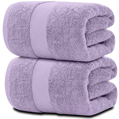 Drap de bain surdimensionné en coton blanc classique de luxe 35 x 70 cm - Lot de 2