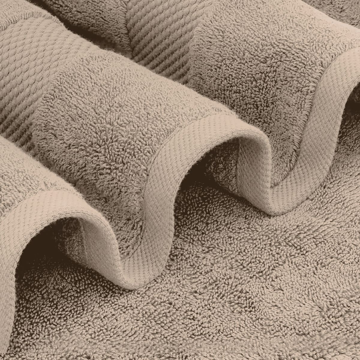 Drap de bain surdimensionné en coton blanc classique de luxe 35 x 70 cm - Lot de 2