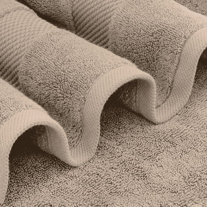 Drap de bain surdimensionné en coton blanc classique de luxe 35 x 70 cm - Lot de 2