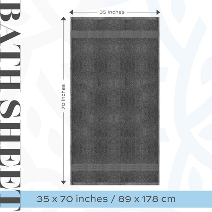 Drap de bain surdimensionné en coton blanc classique de luxe 35 x 70 cm - Lot de 2