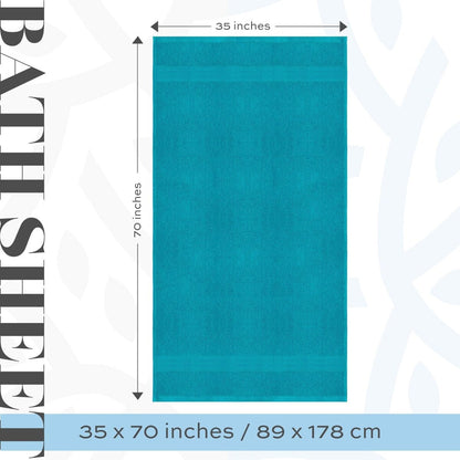 Drap de bain surdimensionné en coton blanc classique de luxe 35 x 70 cm - Lot de 2