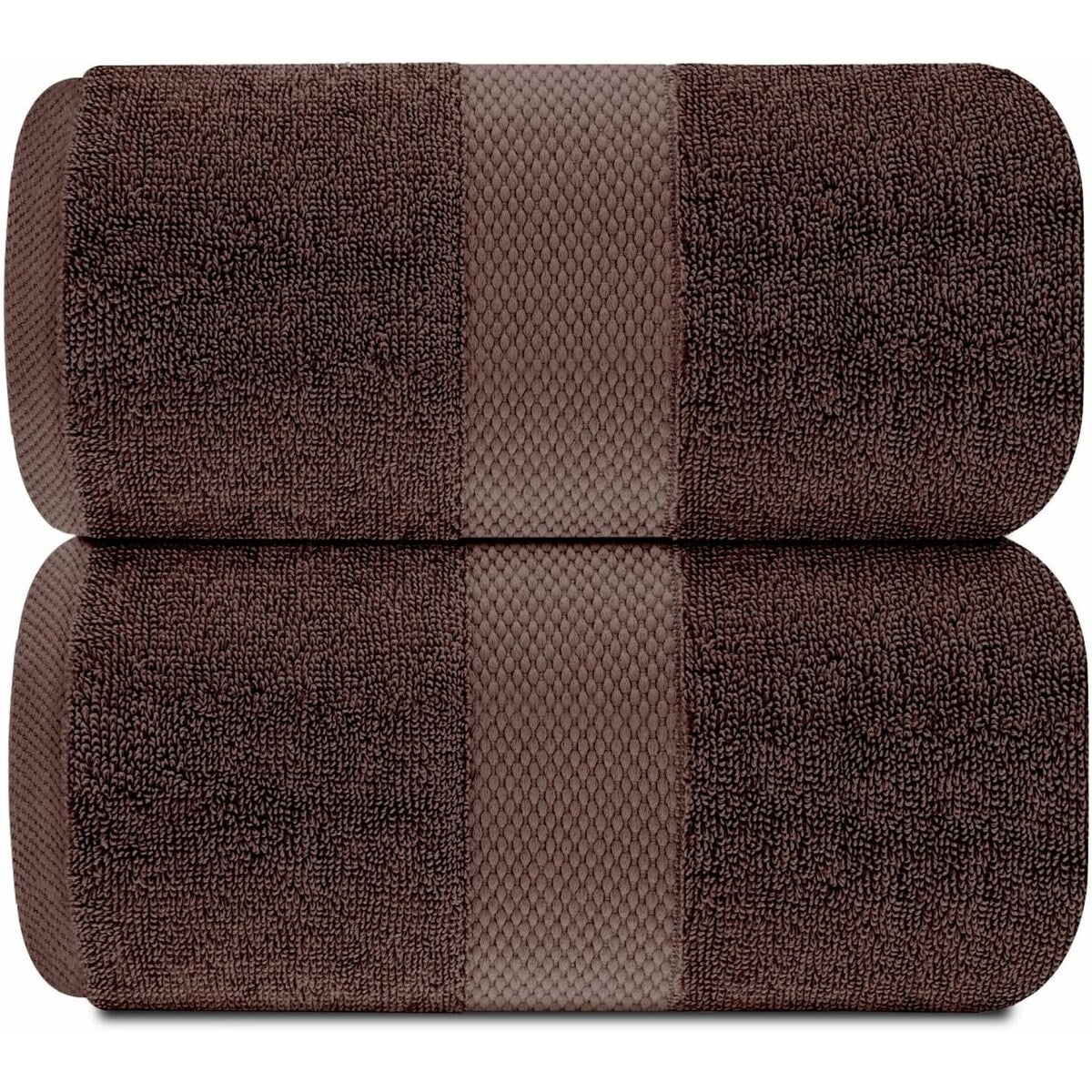 Drap de bain surdimensionné en coton blanc classique de luxe 35 x 70 cm - Lot de 2