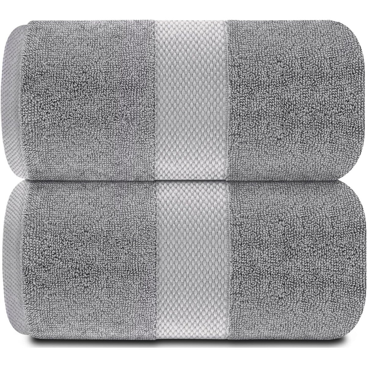 Drap de bain surdimensionné en coton blanc classique de luxe 35 x 70 cm - Lot de 2