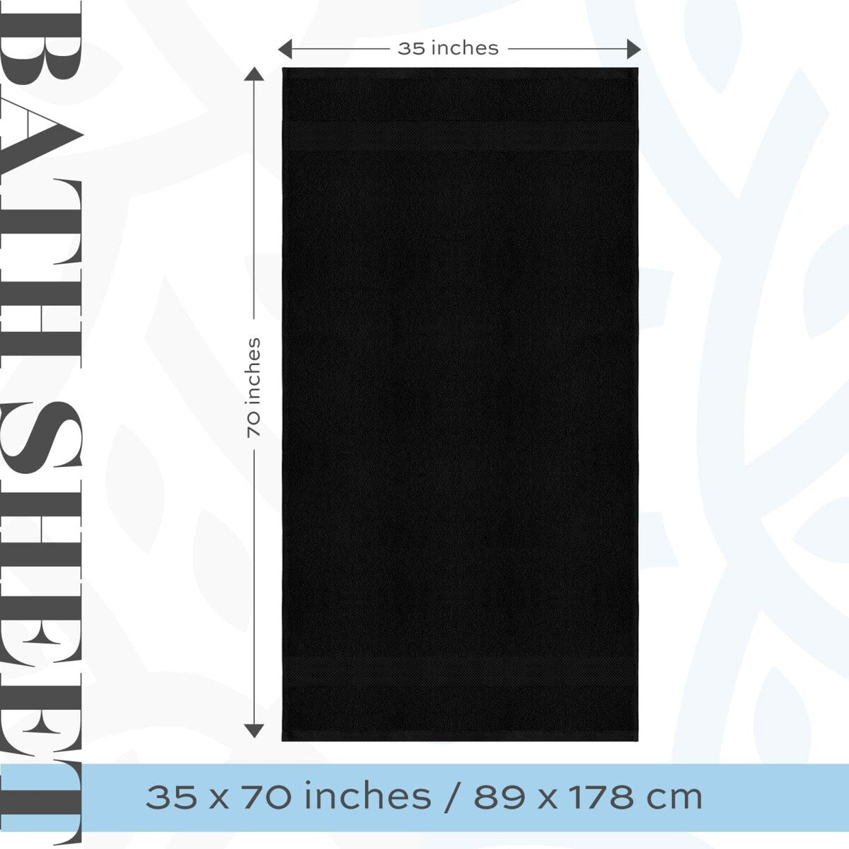 Drap de bain surdimensionné en coton blanc classique de luxe 35 x 70 cm - Lot de 2