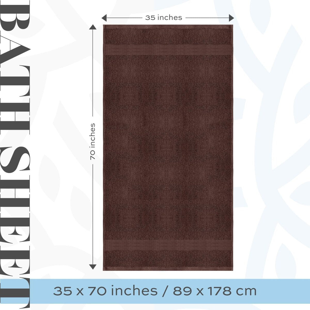 Drap de bain surdimensionné en coton blanc classique de luxe 35 x 70 cm - Lot de 2