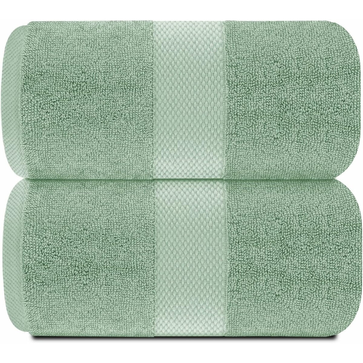 Drap de bain surdimensionné en coton blanc classique de luxe 35 x 70 cm - Lot de 2