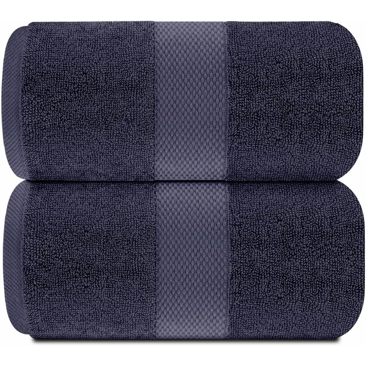 Drap de bain surdimensionné en coton blanc classique de luxe 35 x 70 cm - Lot de 2