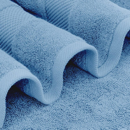 Drap de bain surdimensionné en coton blanc classique de luxe 35 x 70 cm - Lot de 2