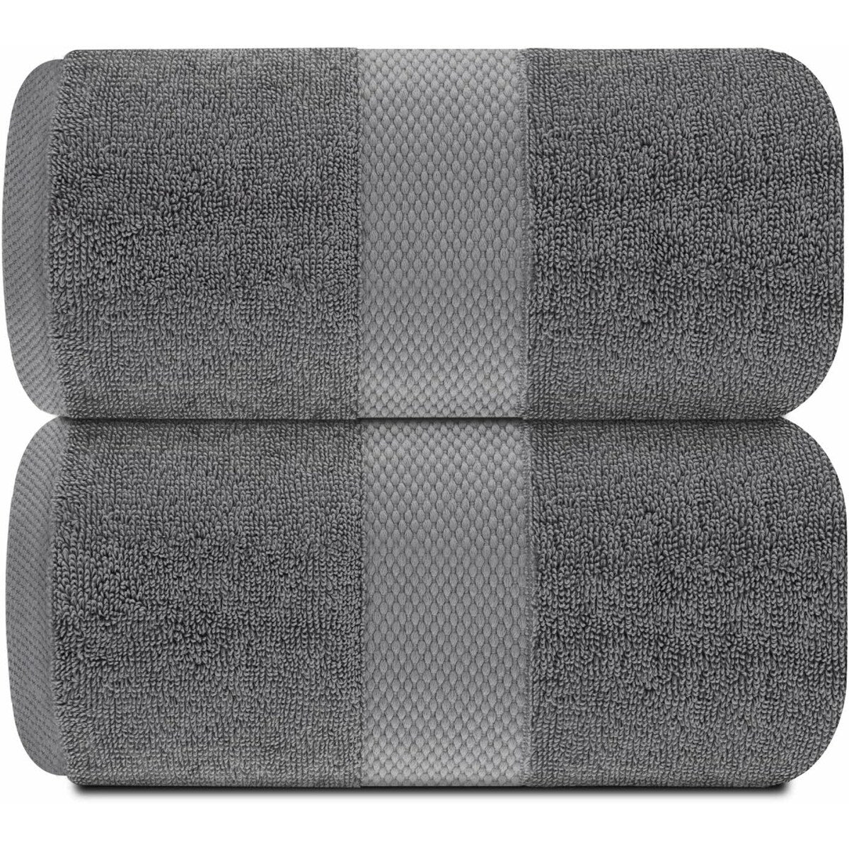Drap de bain surdimensionné en coton blanc classique de luxe 35 x 70 cm - Lot de 2