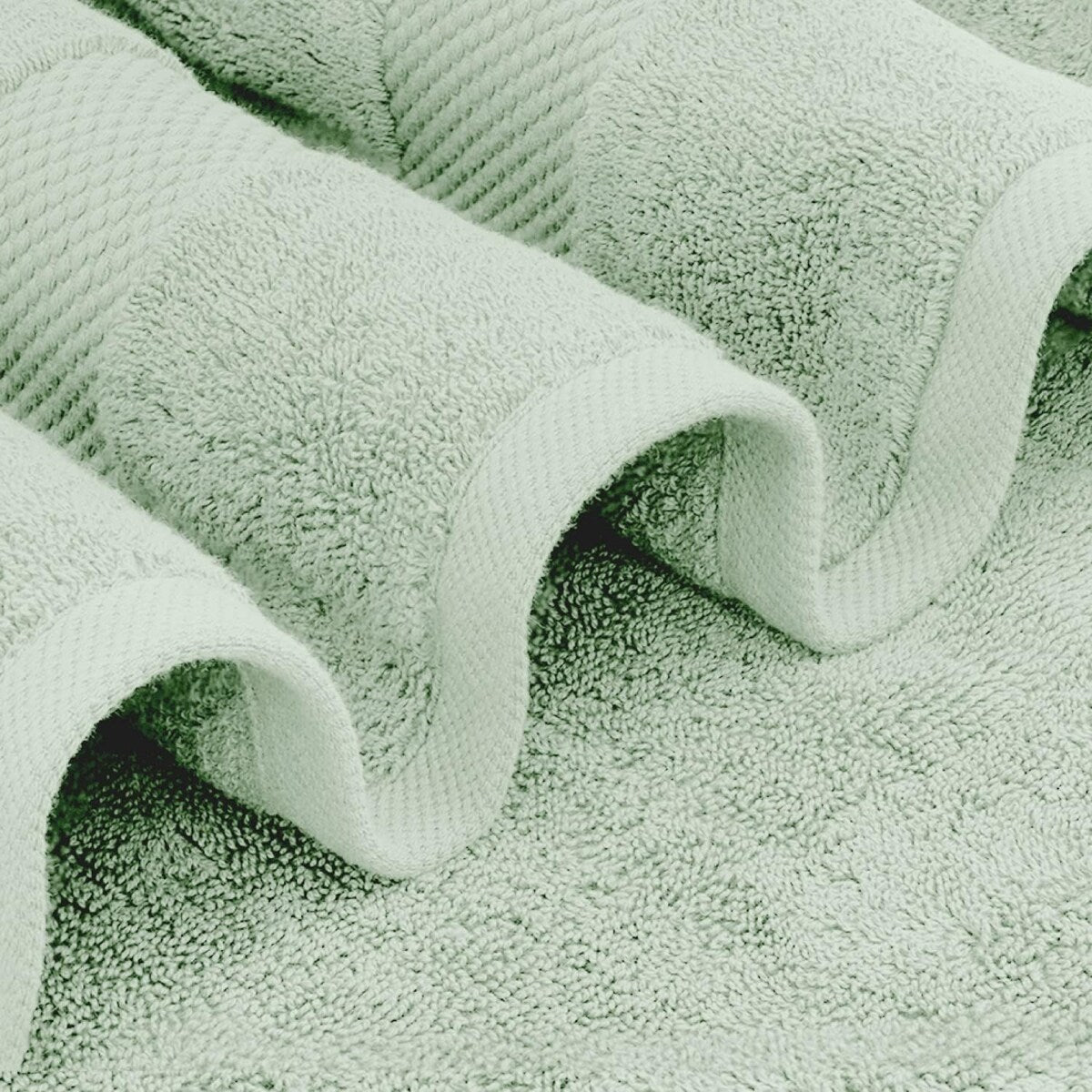 Drap de bain surdimensionné en coton blanc classique de luxe 35 x 70 cm - Lot de 2
