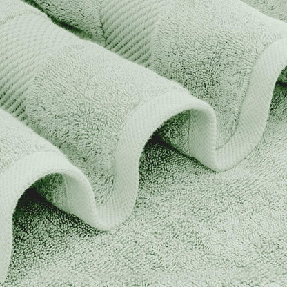 Drap de bain surdimensionné en coton blanc classique de luxe 35 x 70 cm - Lot de 2