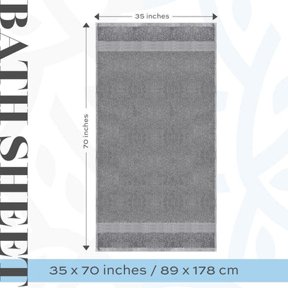 Drap de bain surdimensionné en coton blanc classique de luxe 35 x 70 cm - Lot de 2