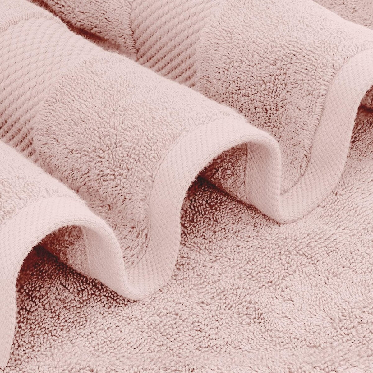 Drap de bain surdimensionné en coton blanc classique de luxe 35 x 70 cm - Lot de 2
