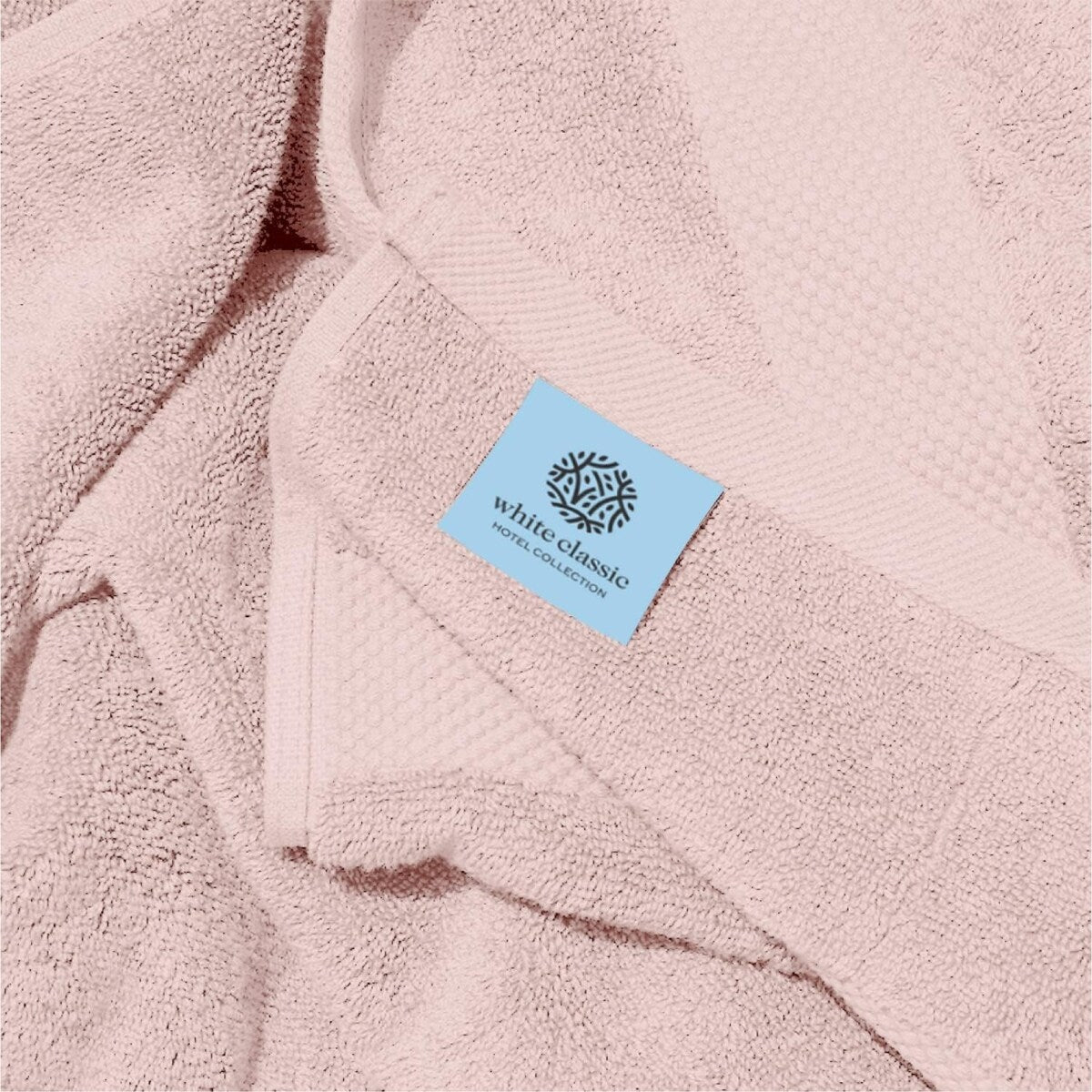 Drap de bain surdimensionné en coton blanc classique de luxe 35 x 70 cm - Lot de 2