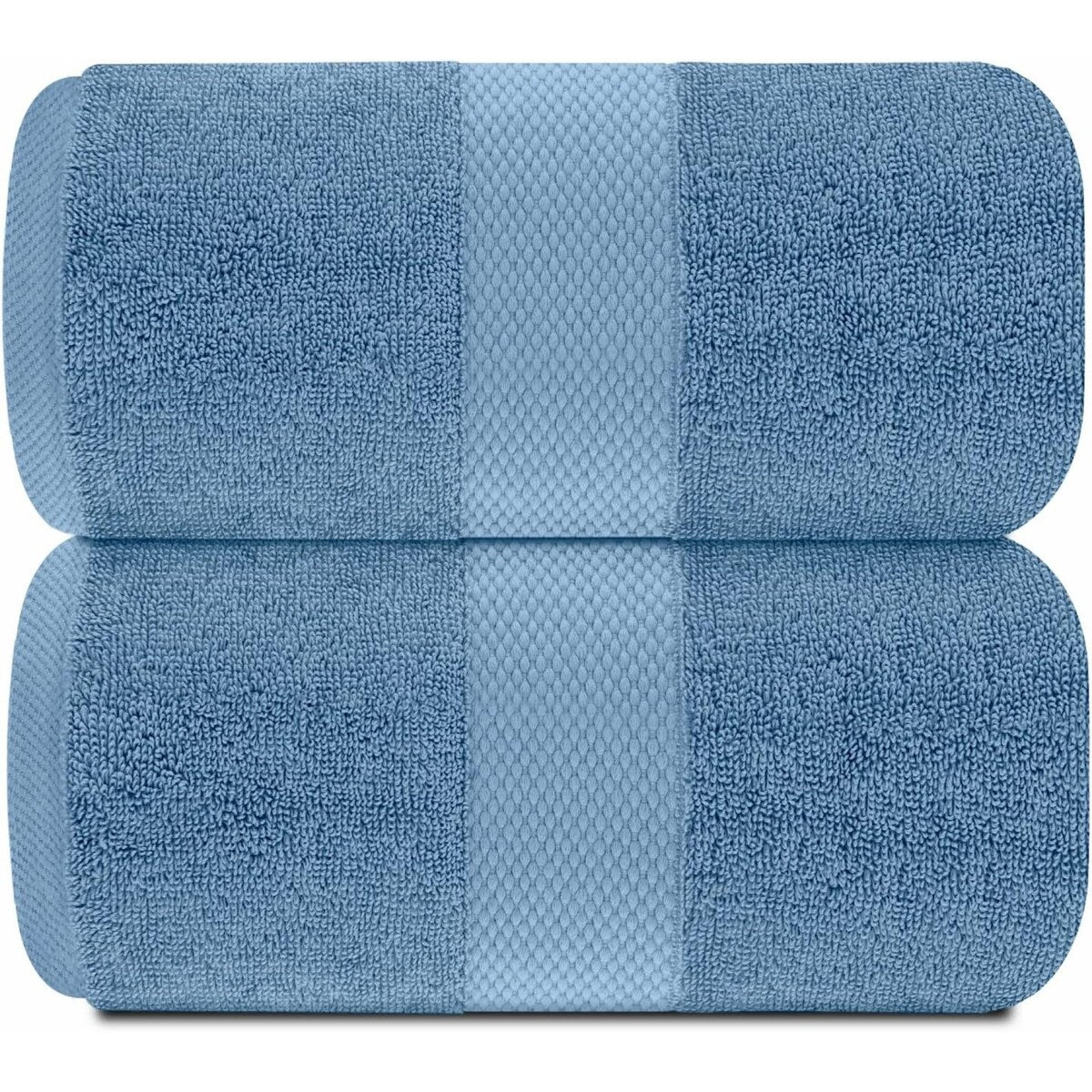 Drap de bain surdimensionné en coton blanc classique de luxe 35 x 70 cm - Lot de 2